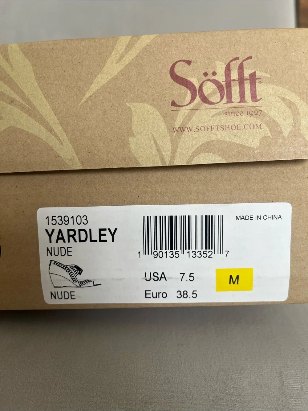 Sofft Yardley Nude Suede-Like Lace-Up Wedge Sandals EUC - Picture 10 of 10